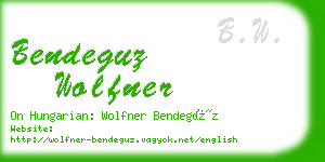 bendeguz wolfner business card